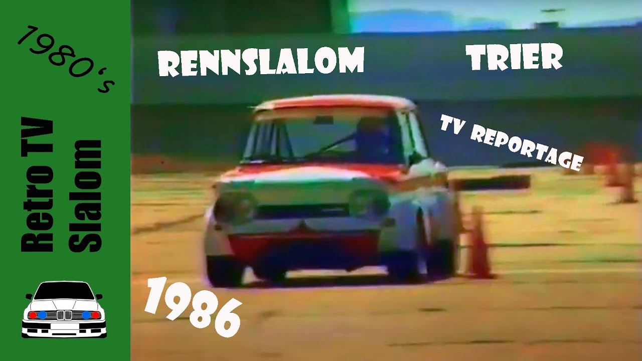 Rennslalom Flugplatz Trier 1986 | Retro TV Reportage | Racing Team Trier | Slalom Meisterschaft NSU