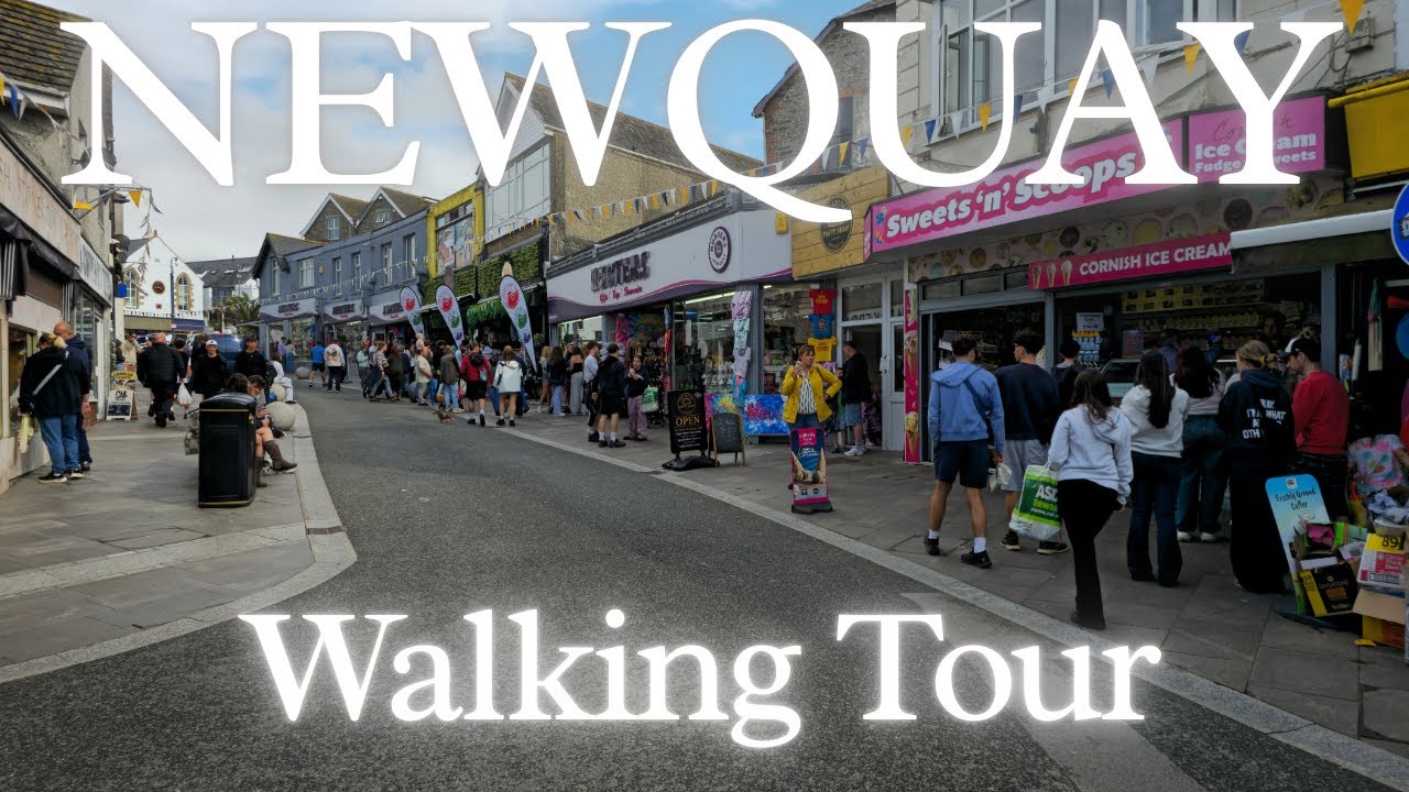 Newquay Cornwall | Walking Tour | 4K | Town Centre Walk Through