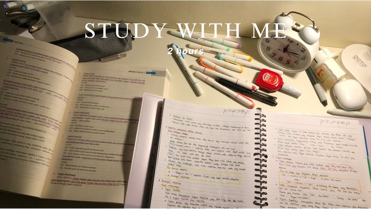 2-HOUR STUDY WITH ME 📚 [no break time, relaxing campfire at forest riverside with count up timer]