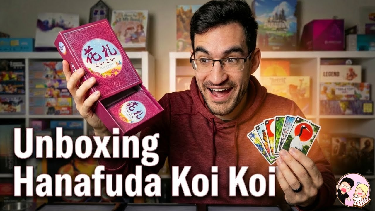 Unboxing Hanafuda Koi-Koi Large-Format Edition | Jake & Cierra React