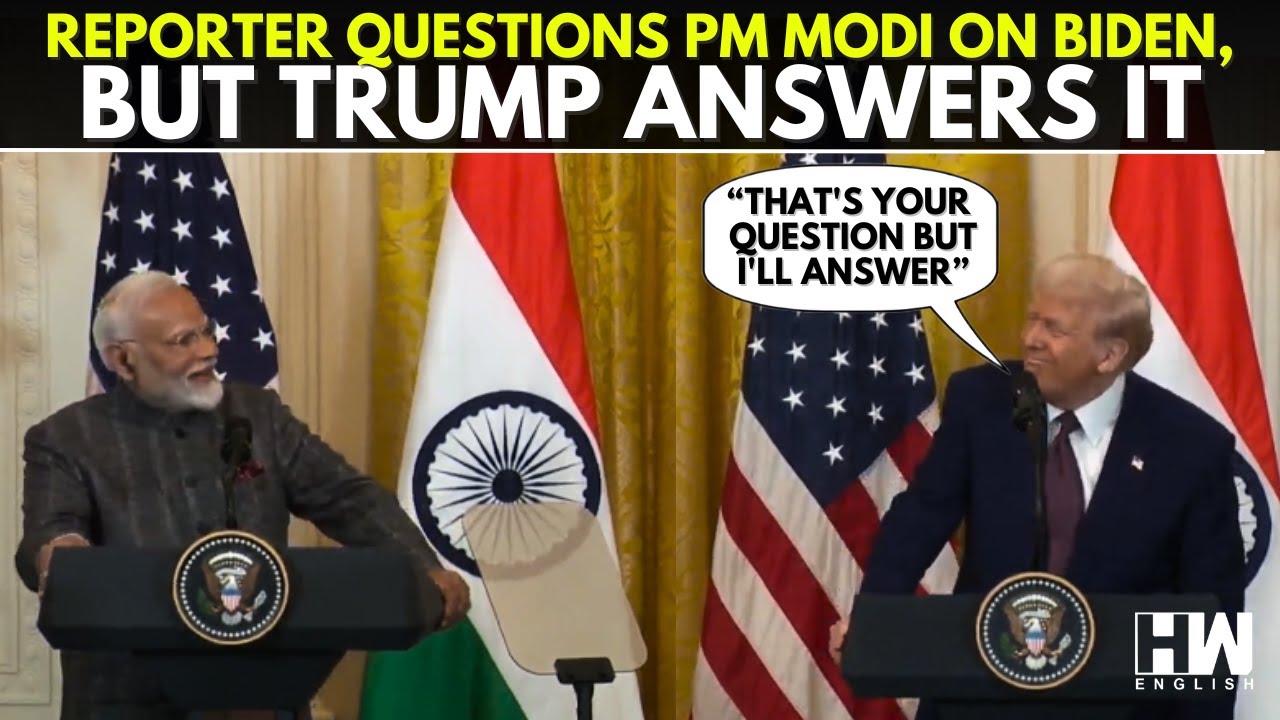 WATCH: Reporter Questions PM Modi On Biden's Incompetence, Trump Cuts In And Answers | India | USA