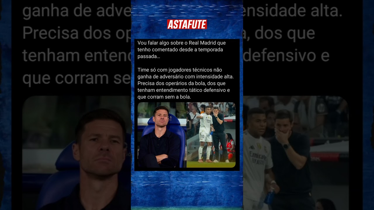 REAL MADRID EM CRISE E XABI ALONSO N&Atilde;O SABE O QUE FAZER #shorts #futebol #realmadrid