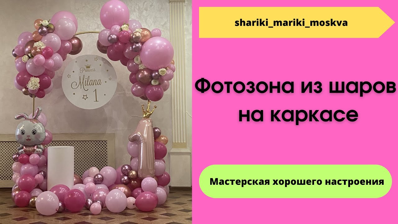 Фотозона из шаров на каркасе