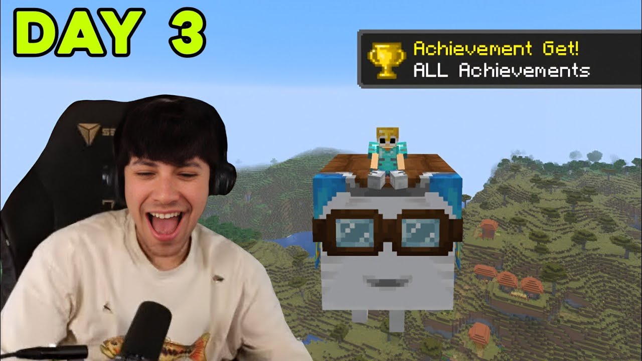 George Completes Every Minecraft Advancement (Day 3)