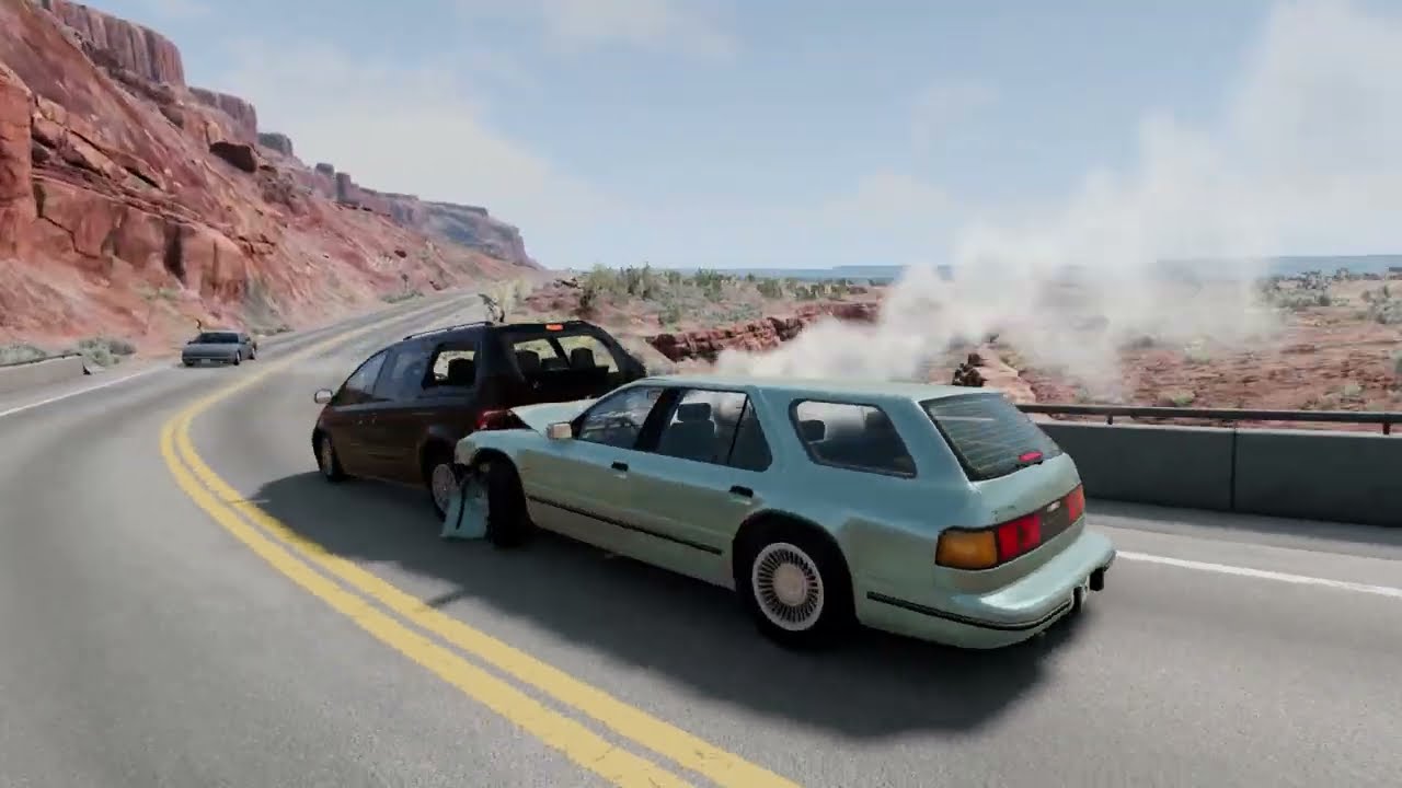 Jogo de carro LeGran Proxima LS3500 AWD Wagon BeamNG drive na estrada do deserto