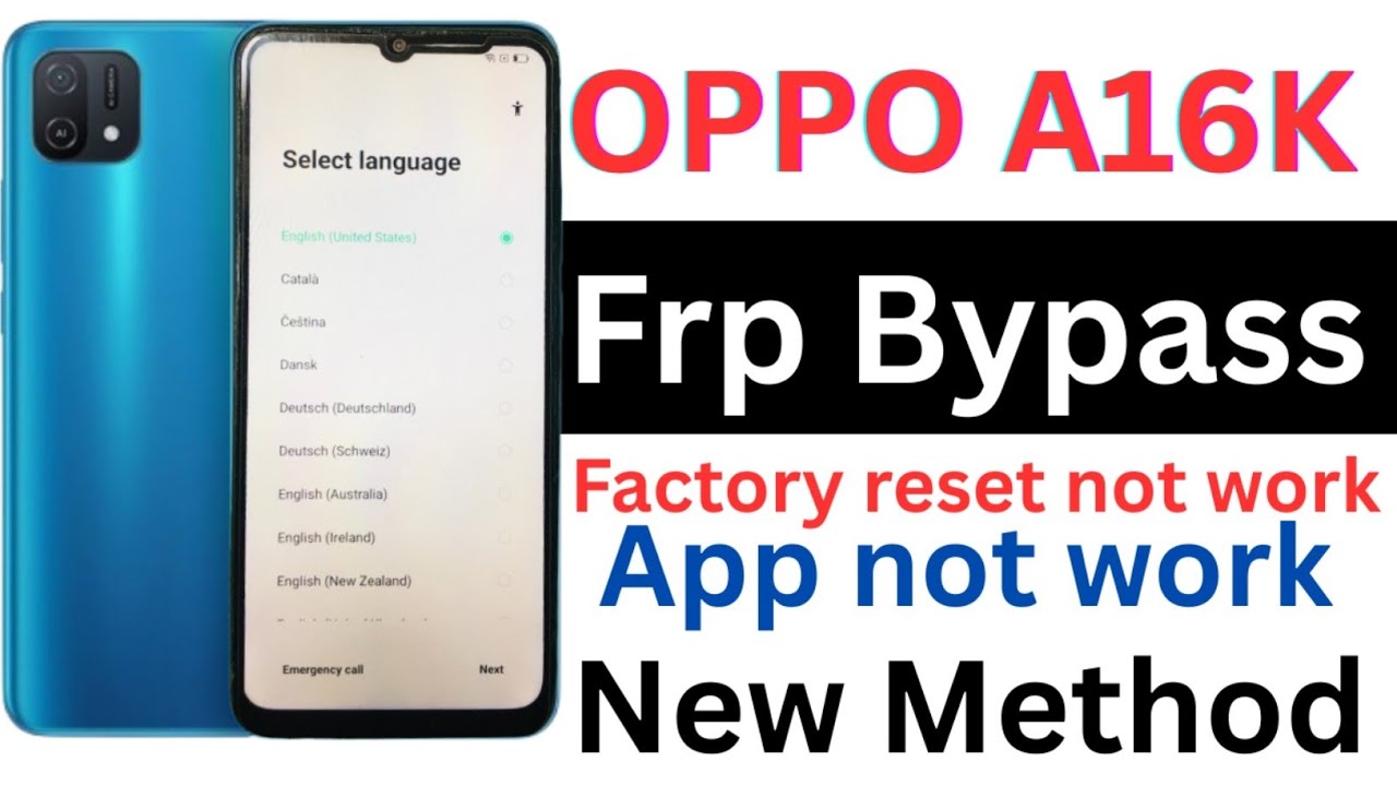 oppo a16k frp bypass / oppo a16k frp bypass youtube update / oppo a16 frp bypass