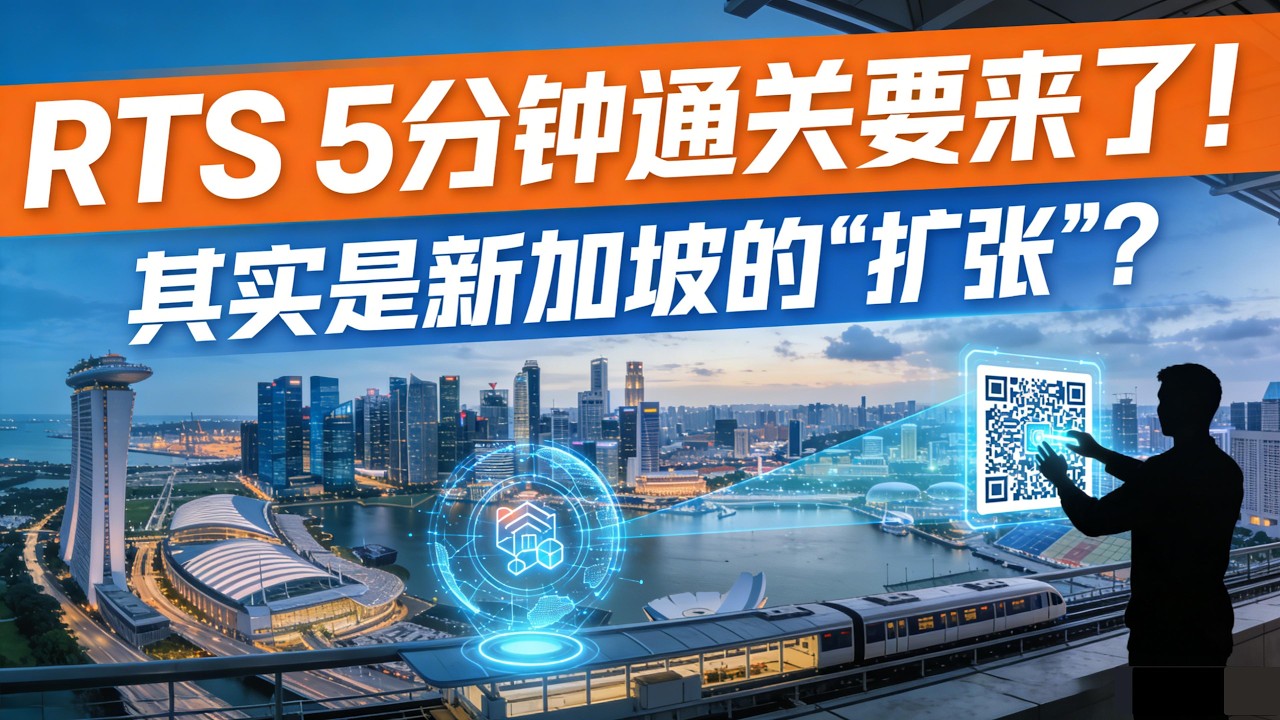 RTS仅5分钟通关？这就是新加坡的“无疆域扩张”：刷一个QR码，你其实还没离开新加坡系统！