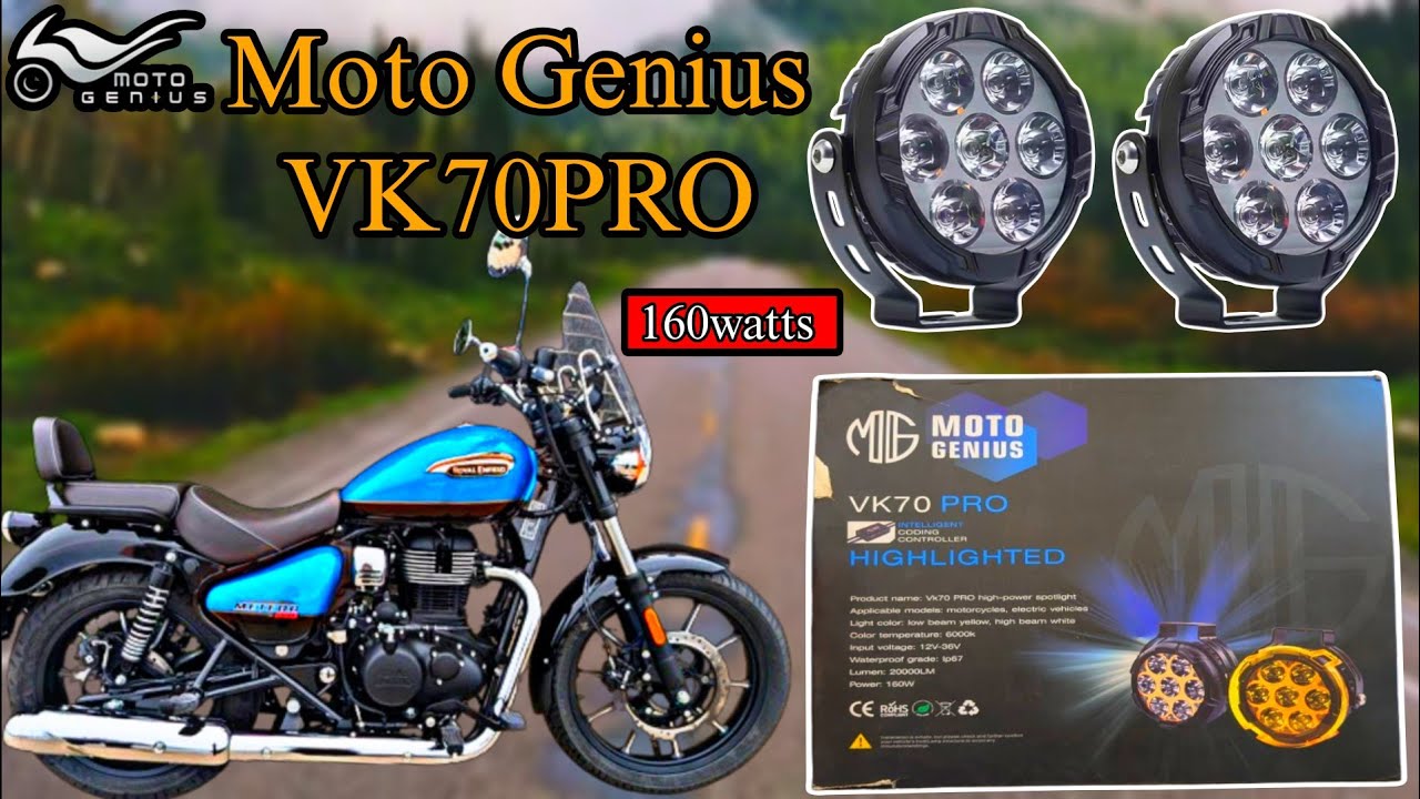 Most Powerful Fog Light 🔥 | 160Watts Moto Genius VK70Pro | Sufian Moto official 