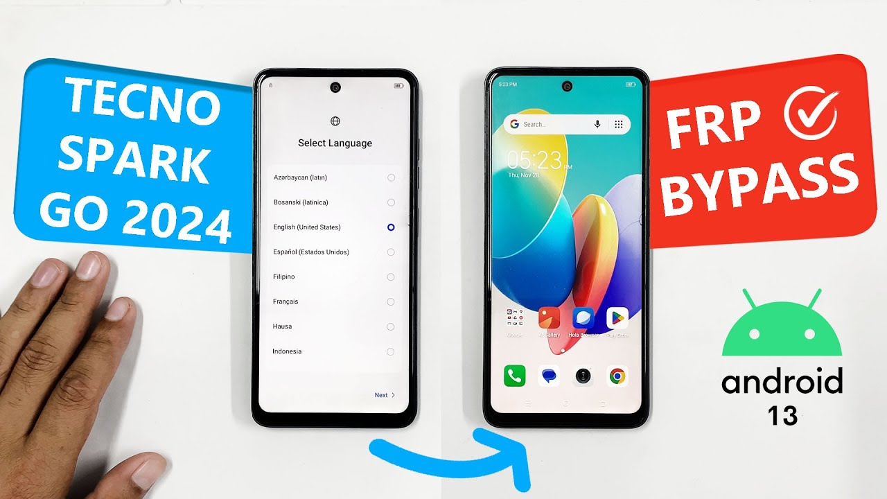 TECNO SPARK GO 2024 (BG6) ANDROID 13 FRPBYPASS/UNLOCK WITHOUT PC- WITHOUT ACTIVITY LAUNCHEI (2025)