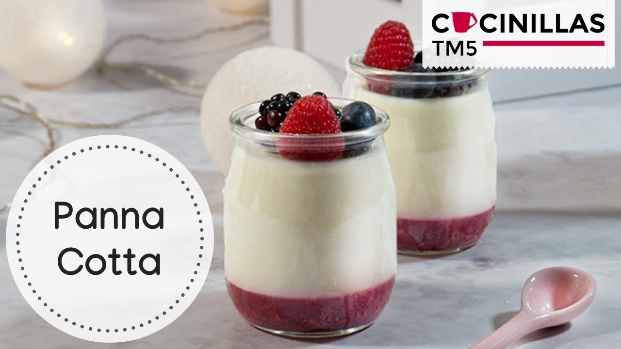 Panna Cotta con Frambuesas | Recetas Thermomix