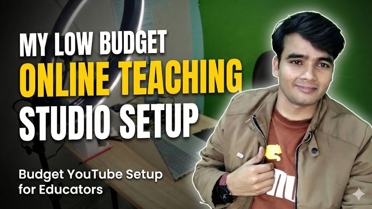 My Low Budget Online Teaching Studio Setup | Budget YouTube Setup for Educators