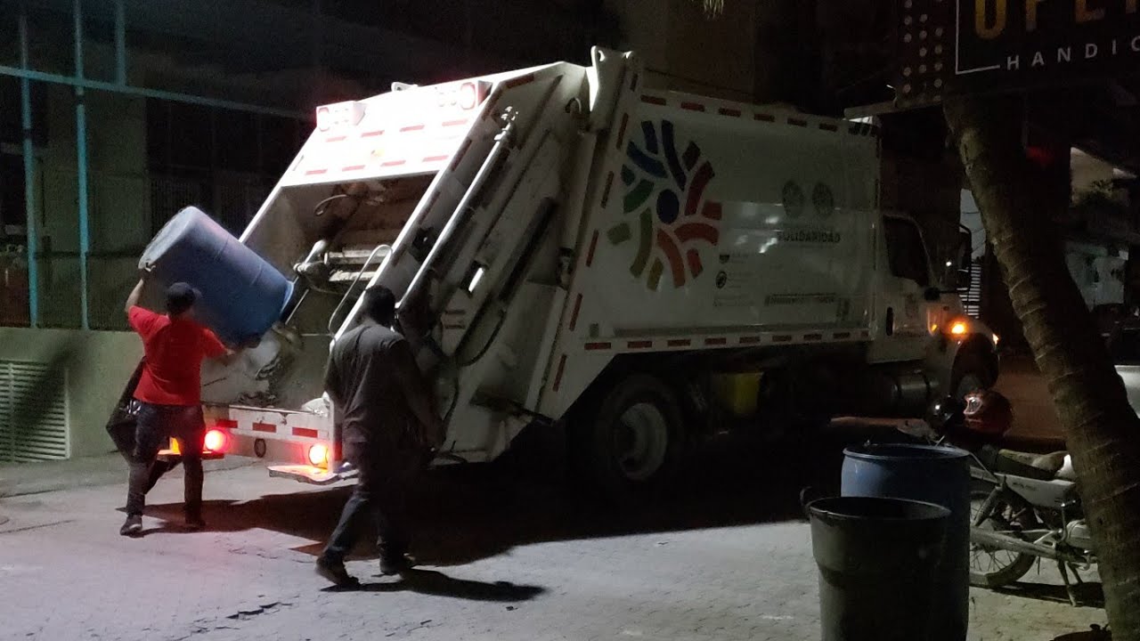 Garbage Truck in Playa Del Carmen, Mexico