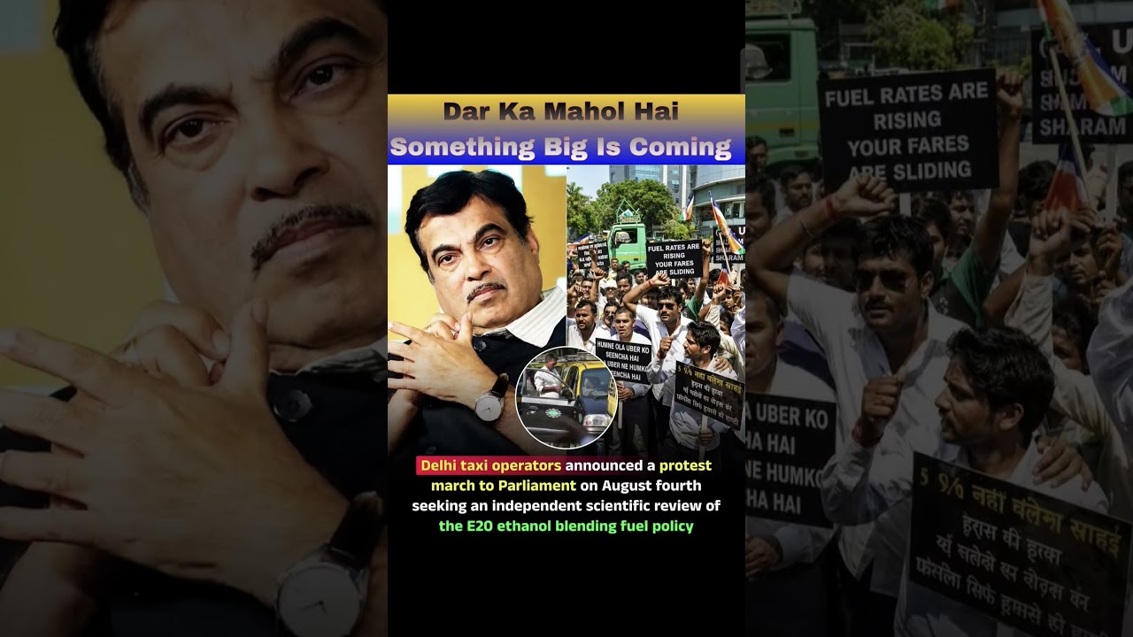 Nitin Gadkari Big Update: Delhi Taxi Drivers Protest Against E20 Ethanol Fuel Policy#shorts