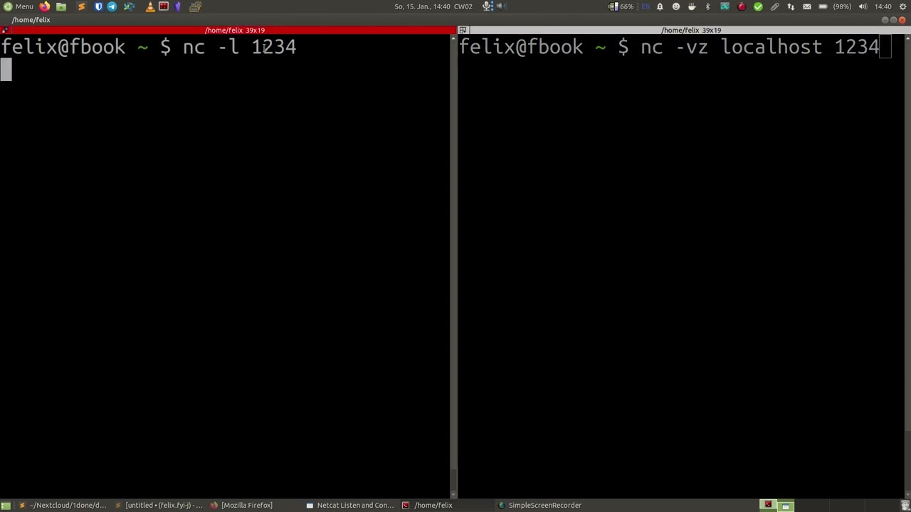 How to test connection between two machines with NETCAT (nc) TCP and UDP