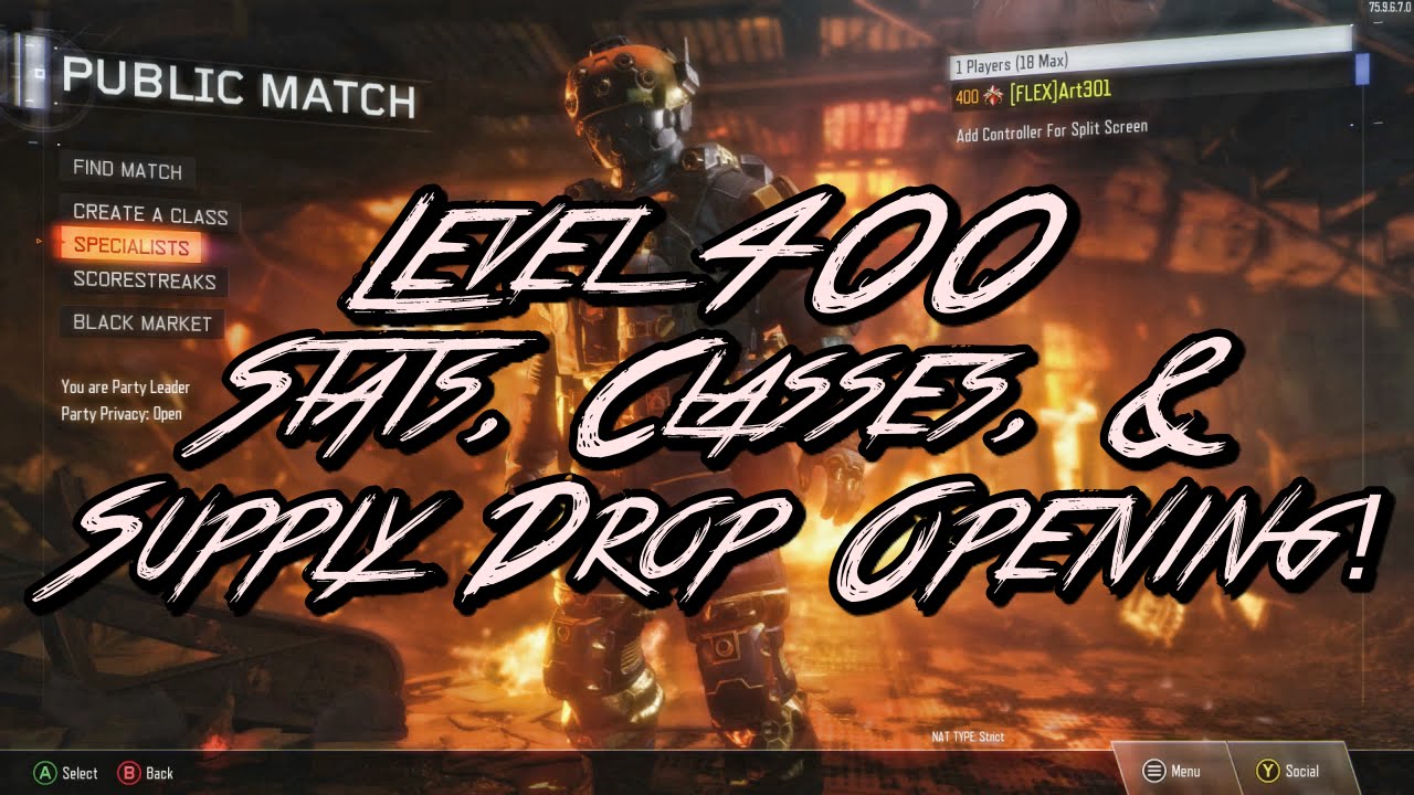 Level 400 - Stats, Classes, & Supply Drops!