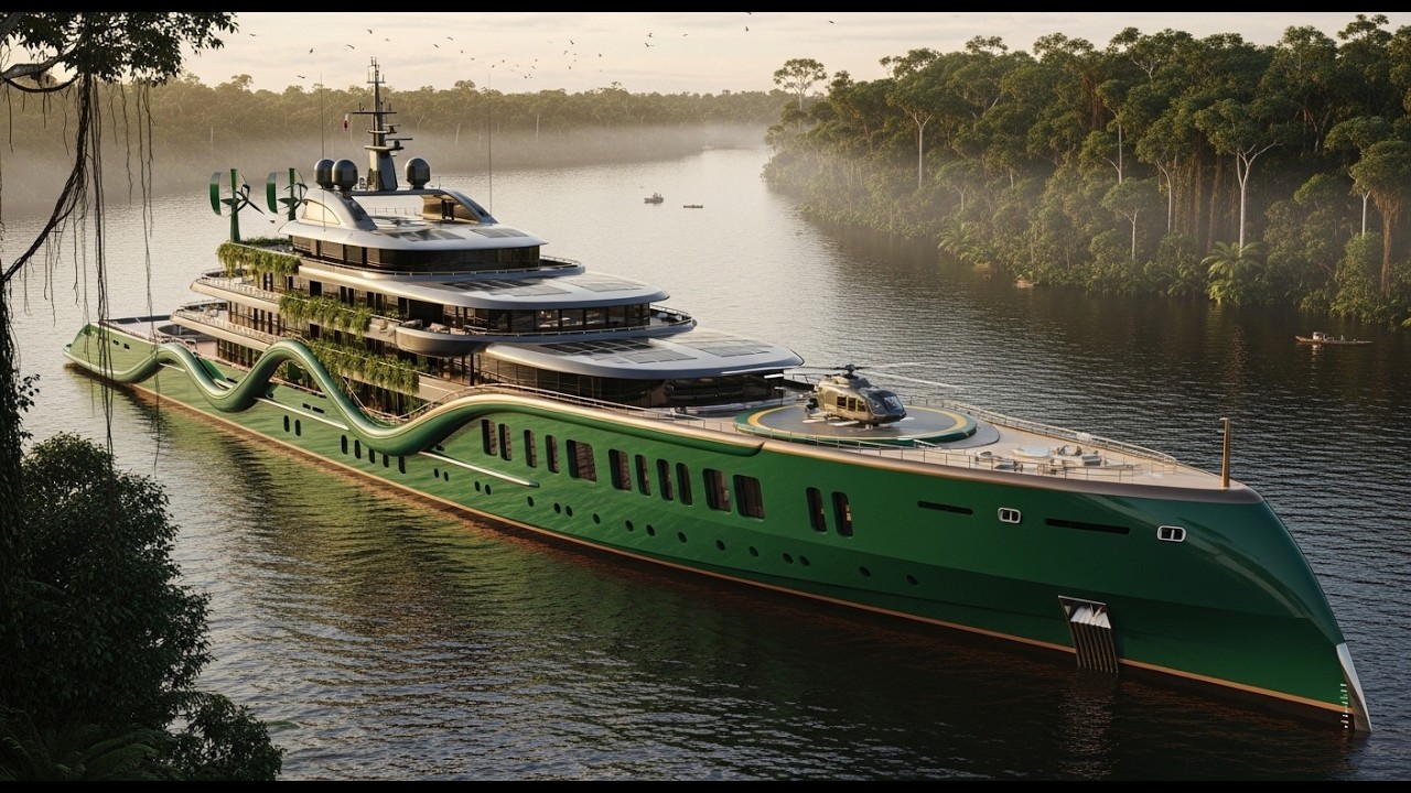 This $1.5 Billion Superyacht Lives Inside The Amazon Jungle |Emerald Serpent #luxury