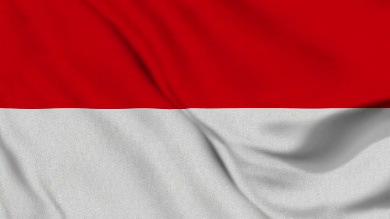 Indonesia Flag Waving 4K | Indonesian National Flag Animation