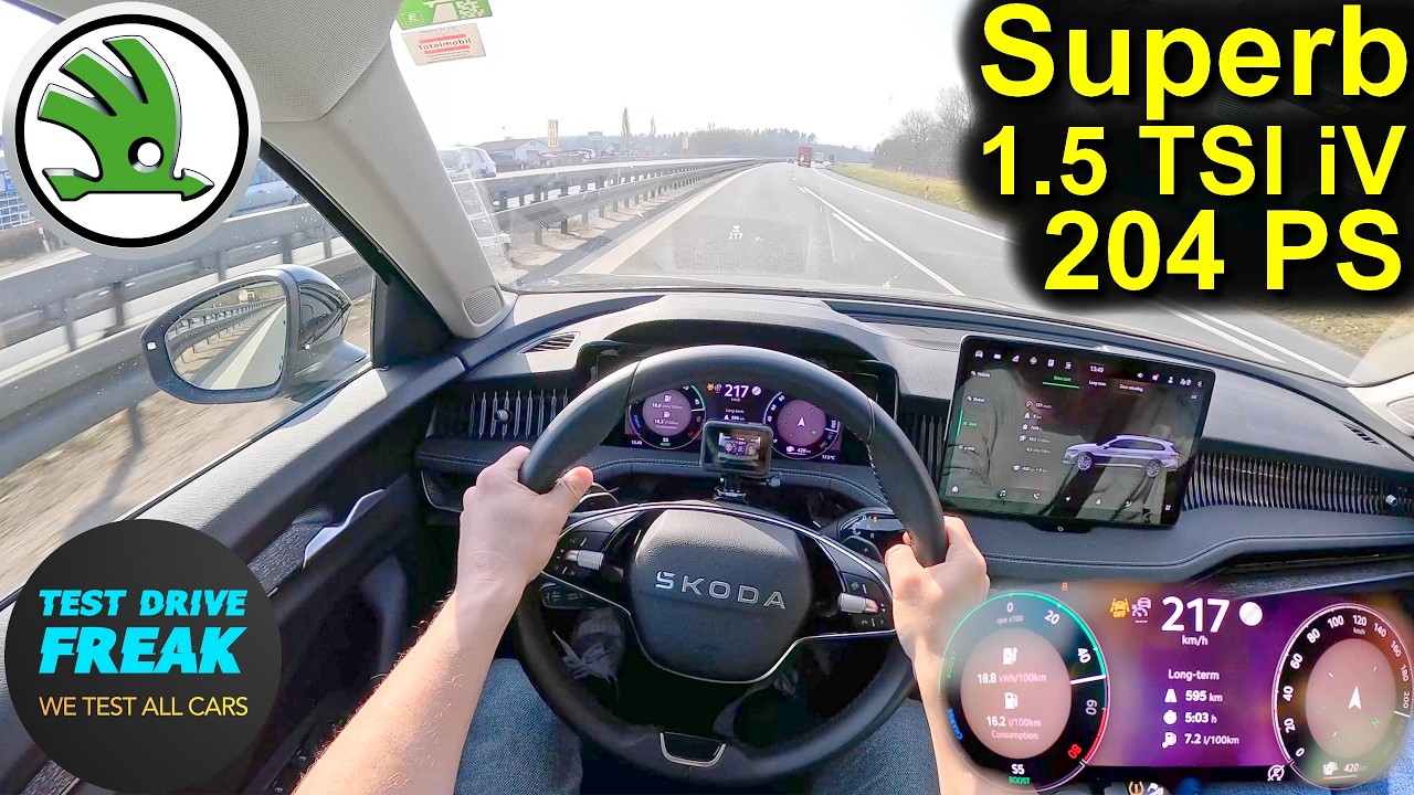 2026 Škoda Superb 1.5 TSI iV PHEV (204 PS) TOPSPEED POV 🚗 Autobahn Drive | No Speed Limit