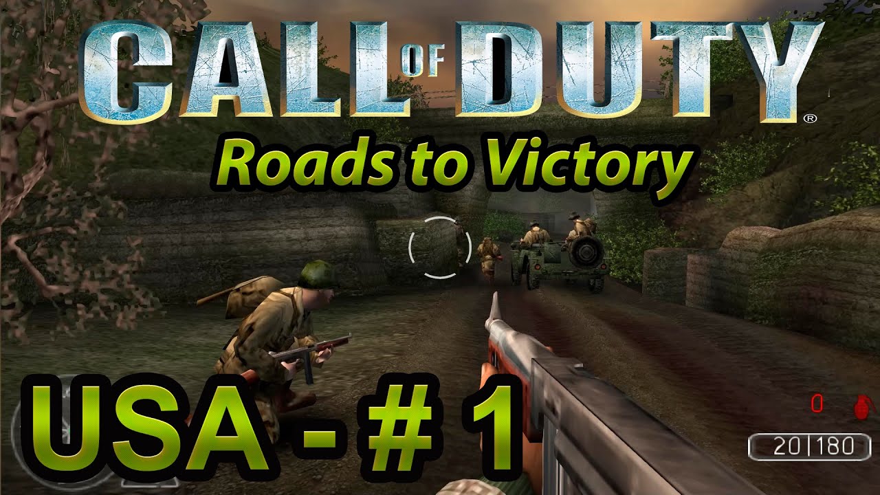 Call of Duty: Roads to Victory (PSP) - USA MISSION 1(Walkthrough, no commentary) 1080p 60FPS