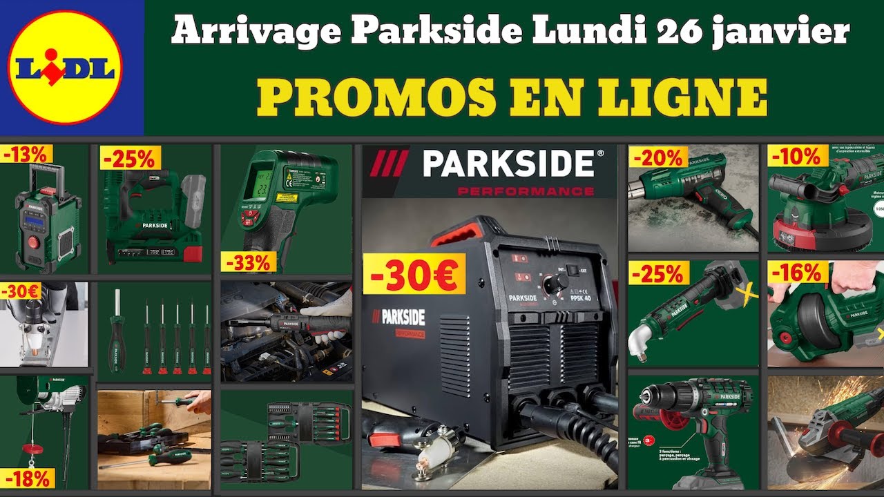 catalogue LIDL parkside lundi 26 janvier 2026 ✅Arrivage bricolage parkside 🔥Promos deals SilverCrest