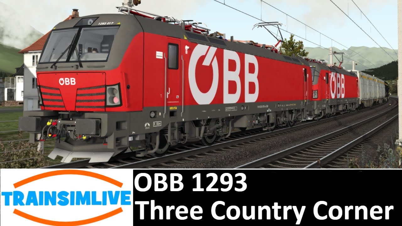 Train Simulator 2019 - Container Uber Den Arlberg - OBB 1293 On Three Country Corner