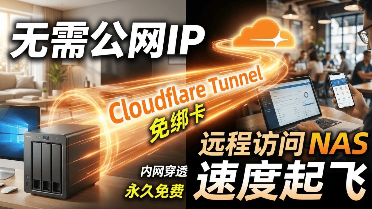⚠️ 别再买公网IP了！利用 Cloudflare 搭建最强内网穿透，不绑卡也能白嫖企业级服务？亲测有效！