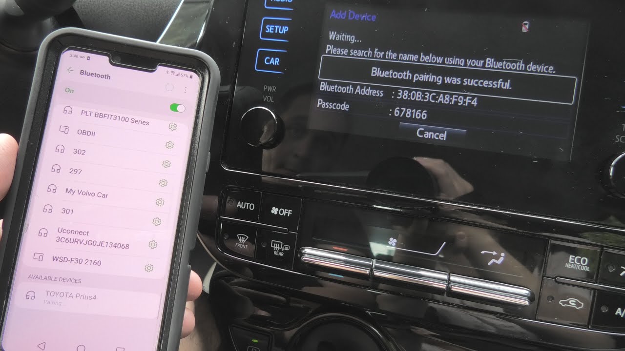 Toyota Prius (2016-2022): How To Connect Smartphone Using Bluetooth?