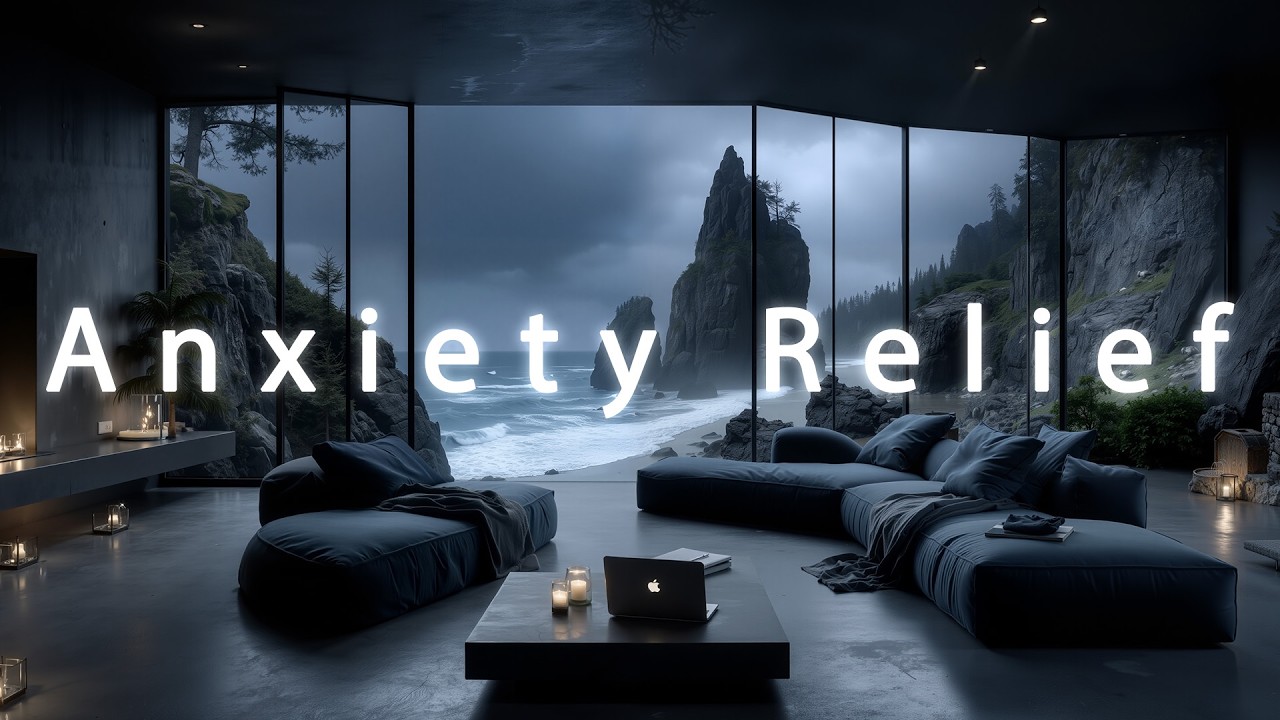 Anxiety Relief Work • Cold Blue Ocean View for Calming Your Mind
