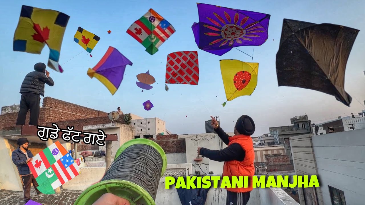 FLYING KITES With friends 😱 PAKISTANI MANJHA | 3 TAWA , Tukkal