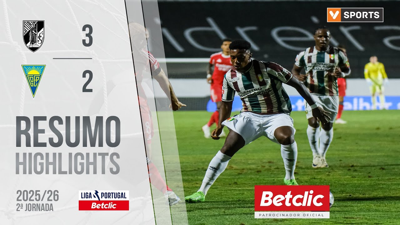 Resumo: Vitória SC 3-2 Estoril (Liga 25/26 #2)