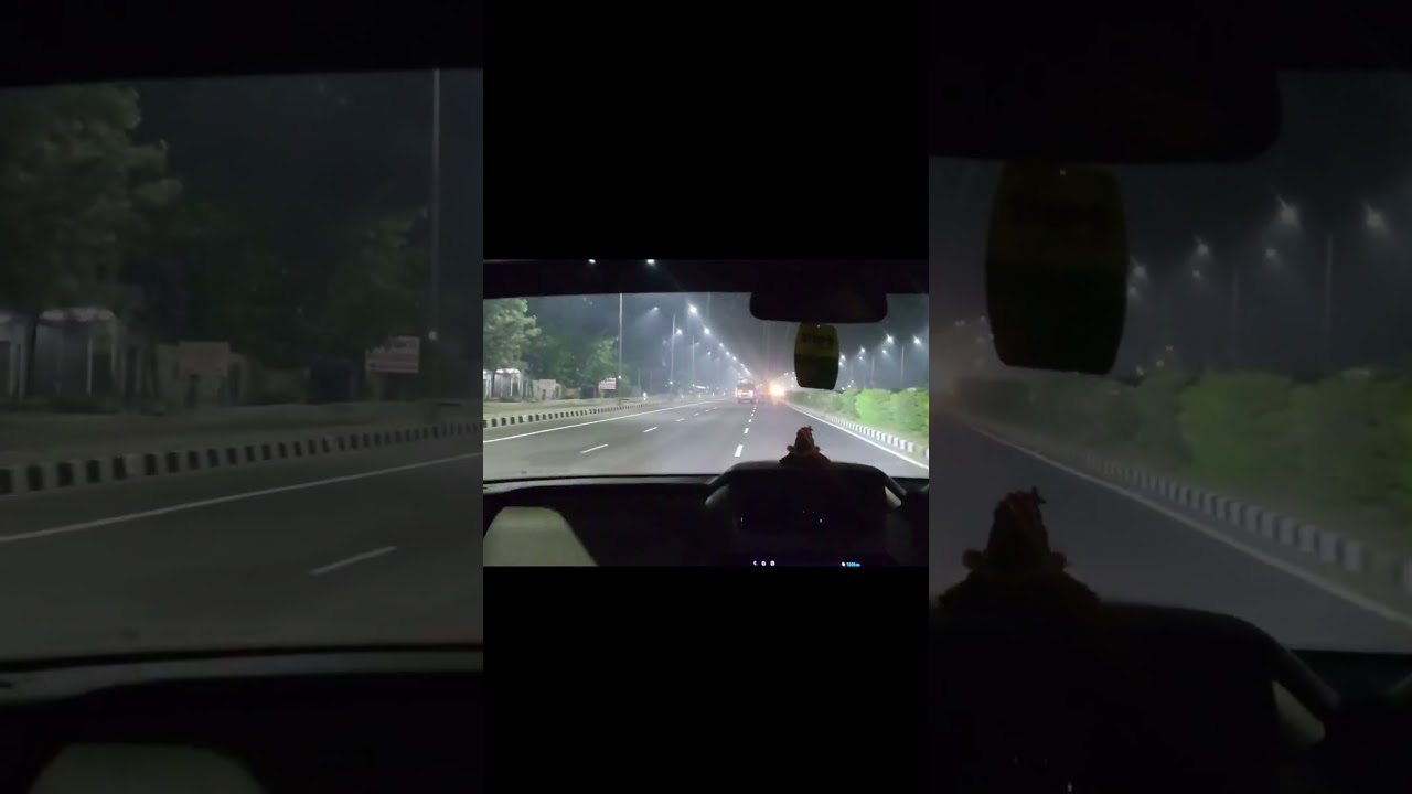 #badlibadlilage #haryanvisong #black #scorpio #s11 #classic #night #driving on #yamunaexpressway