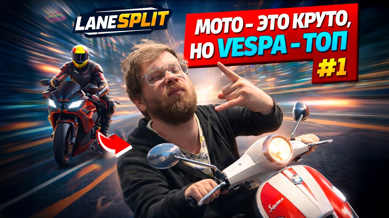 МОТО &ndash; ЭТО КРУТО, НО VESPA &ndash; ТОП | LANESPLIT | 01 СЕРИЯ