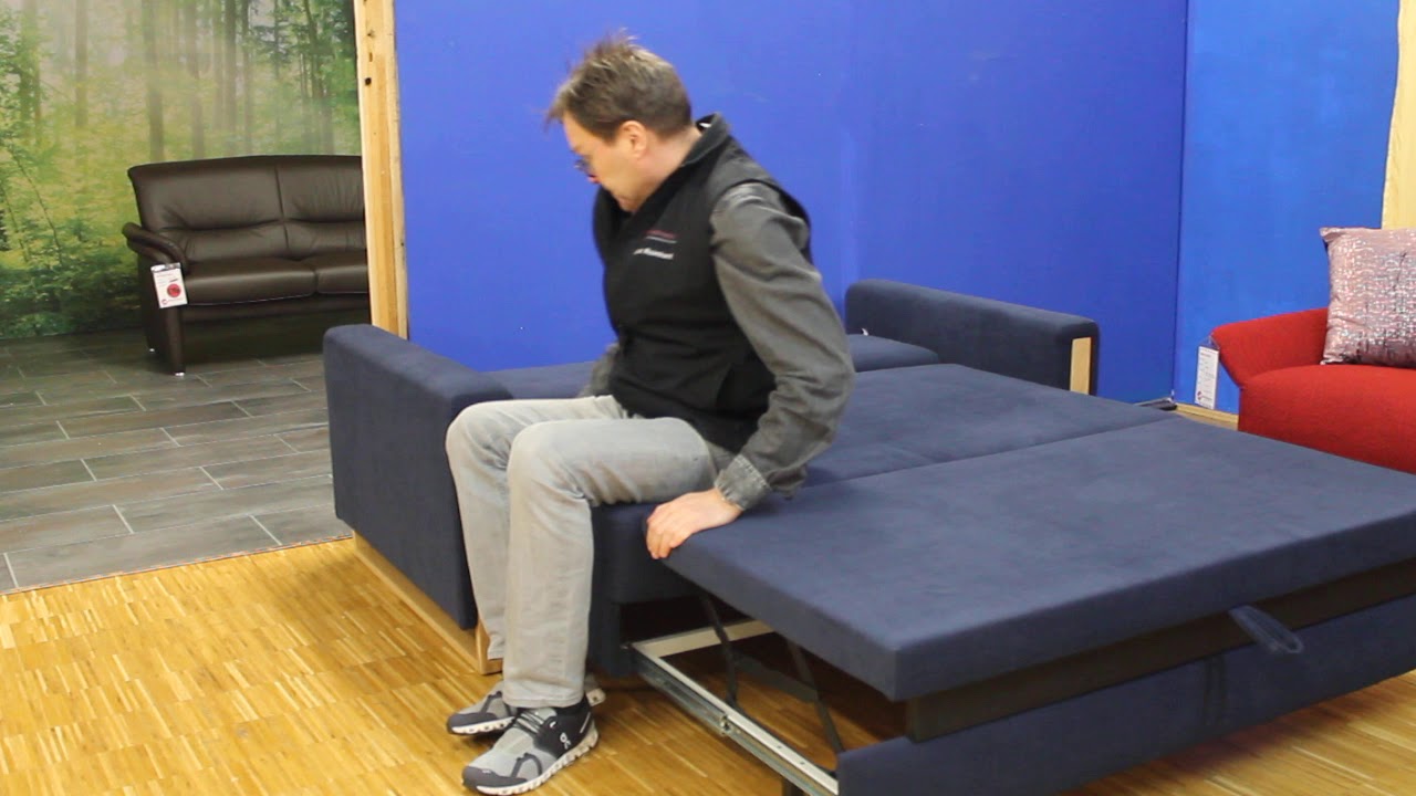 Bali  FLEXA   Bettsofa 140 cm Liegefl&auml;che AT18 Holz Eiche sofort verf&uuml;gabar  Stoff dunkelblau