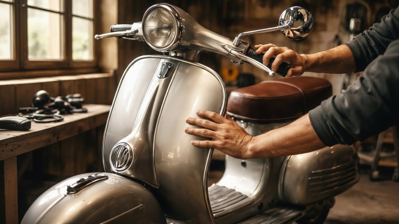 Timeless Scooter Restoration: Hands-On ASMR Garage Repair & First Ride