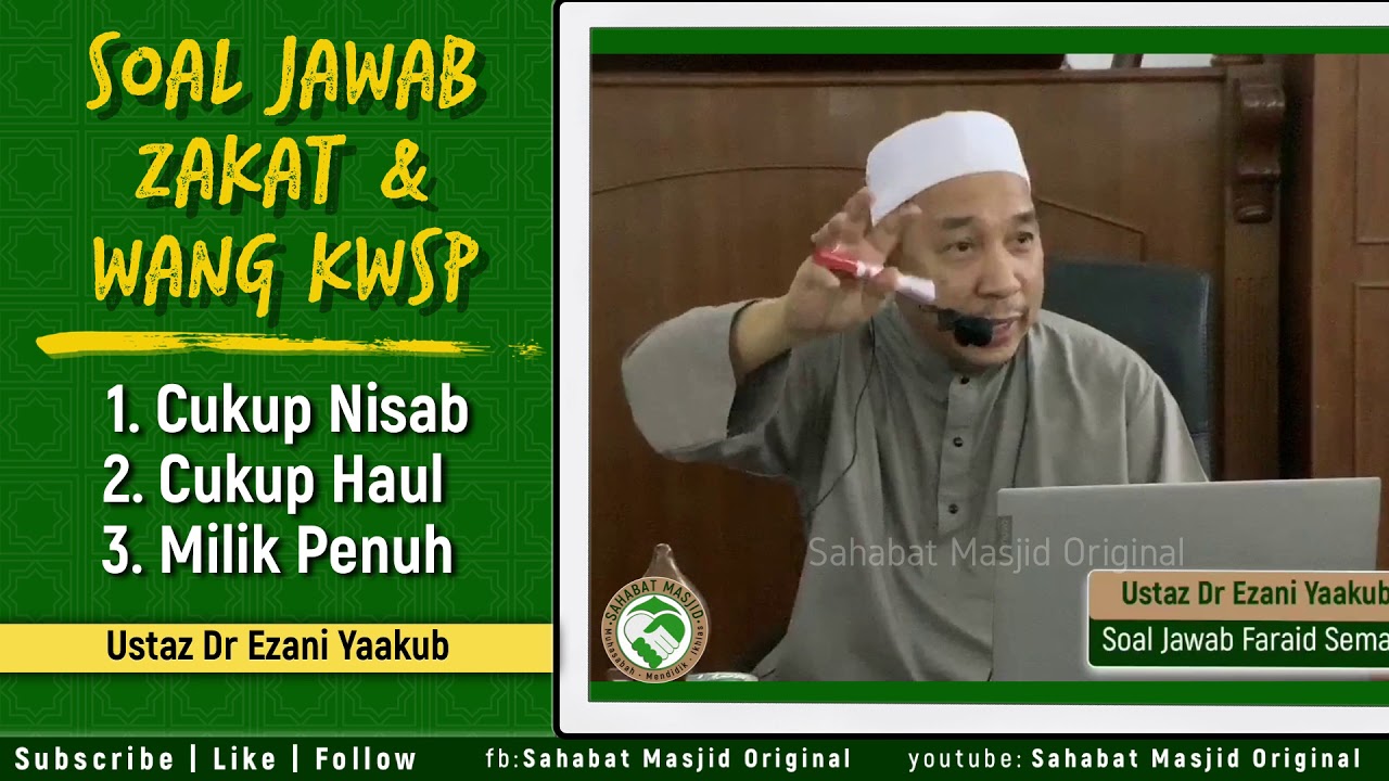 Ustaz Dr Ezani Yaakub- Zakat,dan Kwsp..