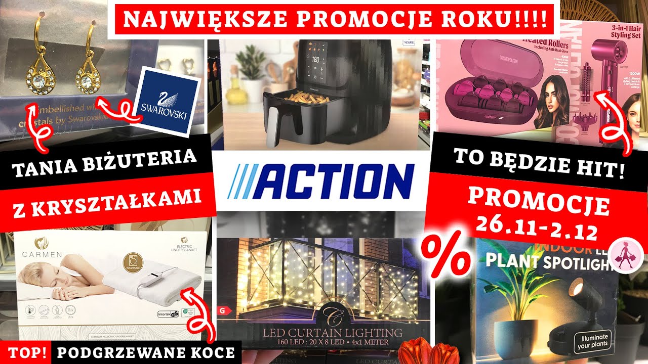 ACTION NAJWIĘKSZE PROMOCJE ROKU!!! 😱😱😱 TANI AIRFRYER 💥 ŚWIĄTECZNE DEKORACJE 💥 26.11-2.12! 🔥🔥🔥