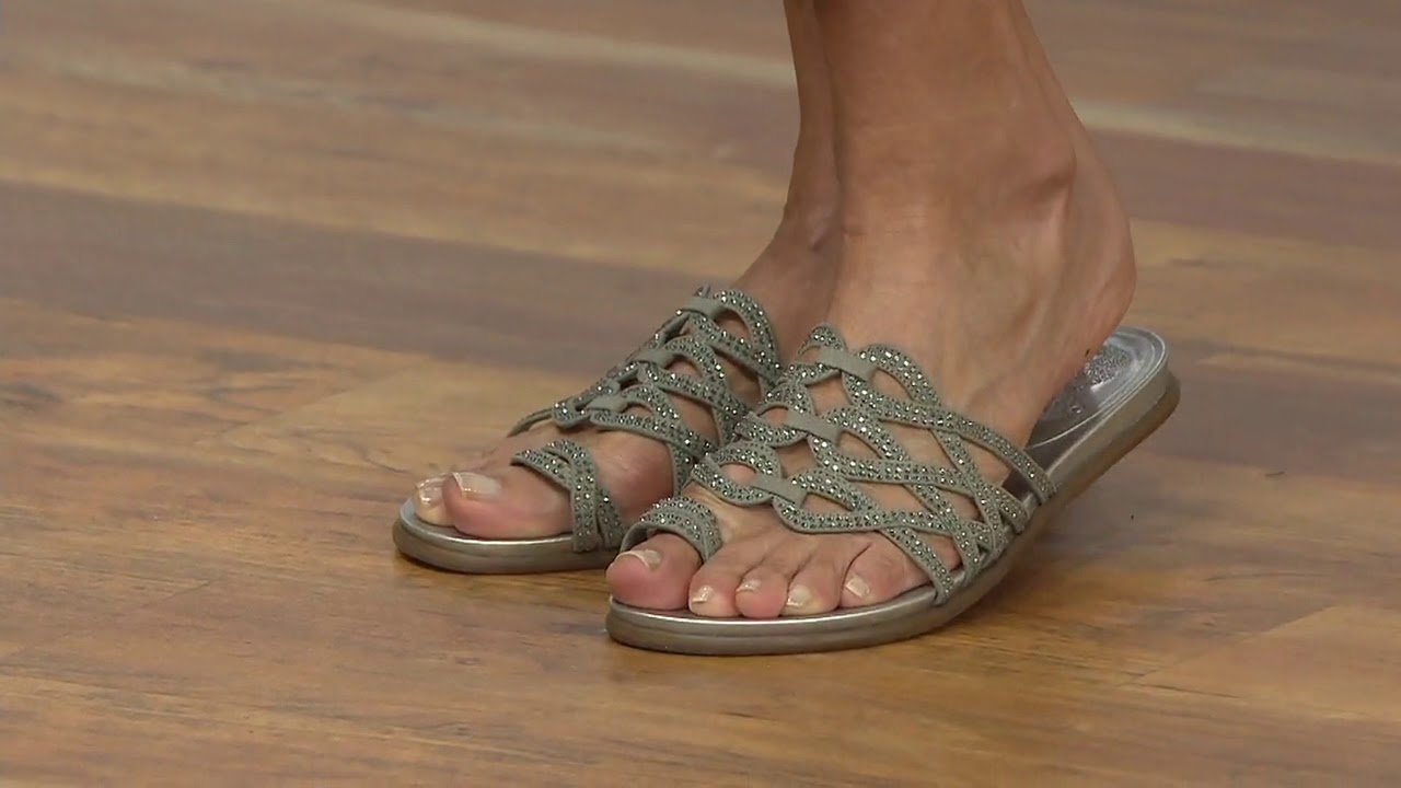 Vince Camuto Embellished Toe-Loop Sandals - Emmista on QVC