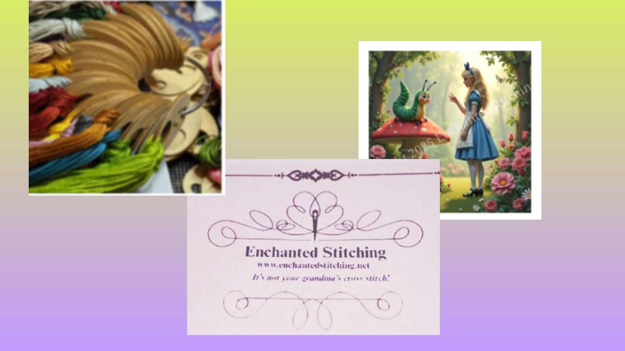 Aujourd'hui je brode Alice in Wonderland #enchantedstitching 🥰