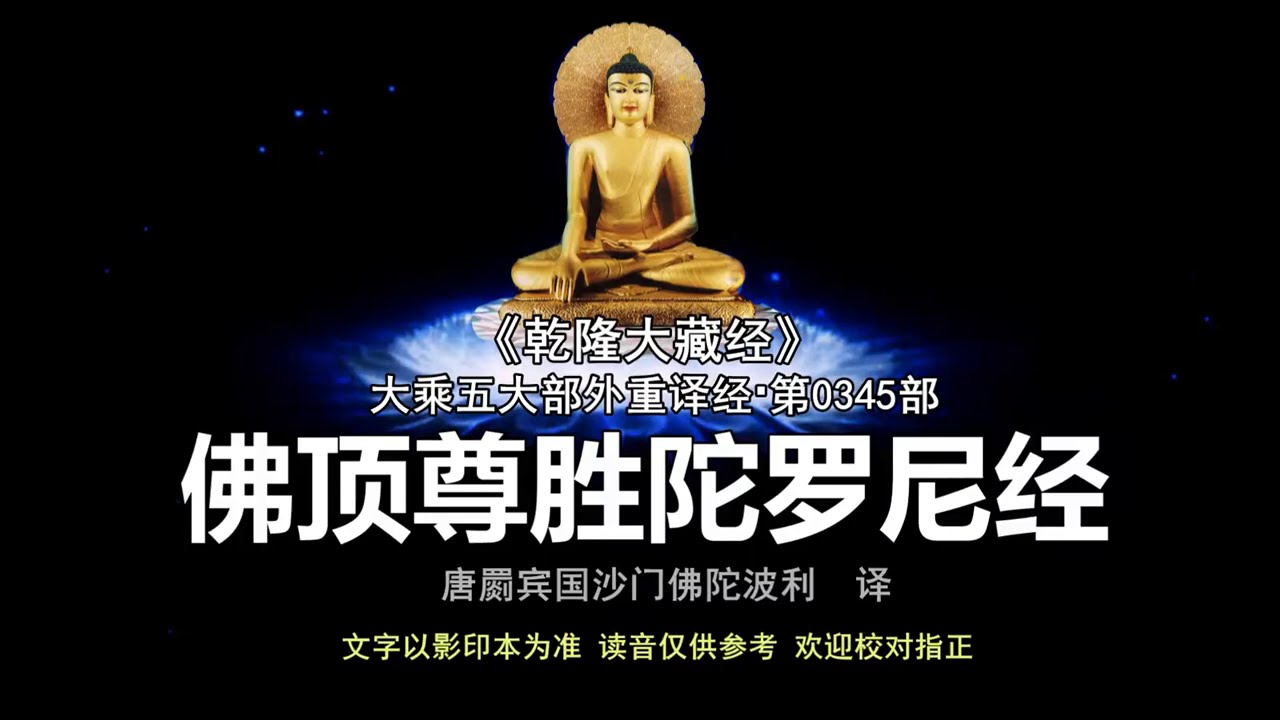 《佛顶尊胜陀罗尼经》聆志居士  2020