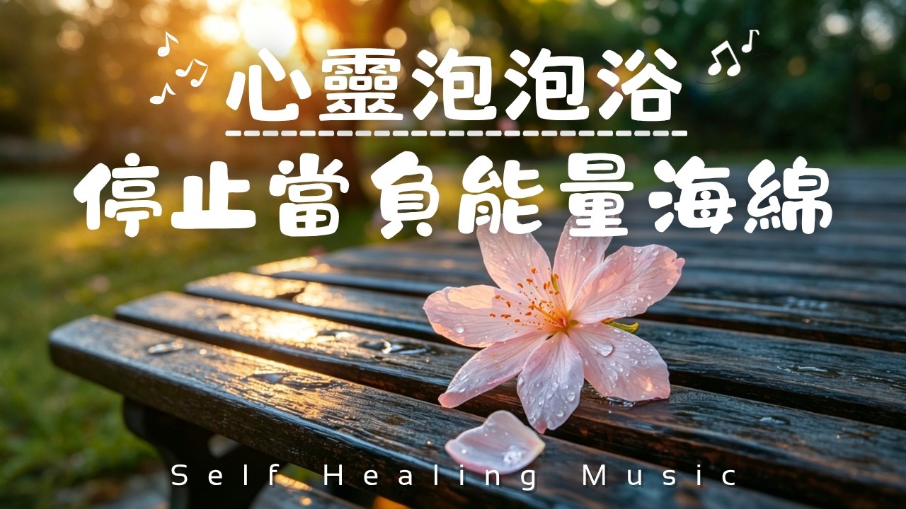 【停止當負能量海綿 Healing Piano Music】移除他人強加的負能量，來一場心靈泡泡浴｜情緒釋放，找回輕盈的自己｜療癒鋼琴音樂，洗去他人強加的情緒負擔｜雨中洗滌，療癒疲憊的心