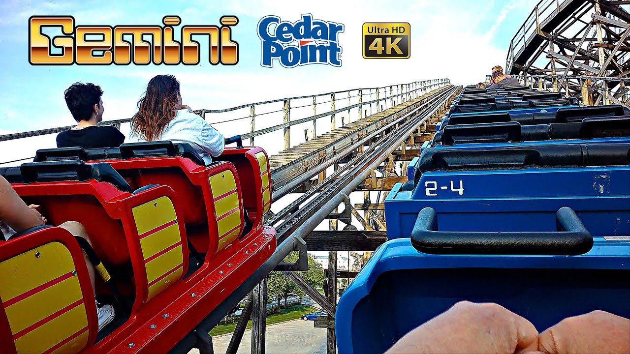 2024 Gemini Roller Coaster Blue Train On Ride 4K POV Cedar Point