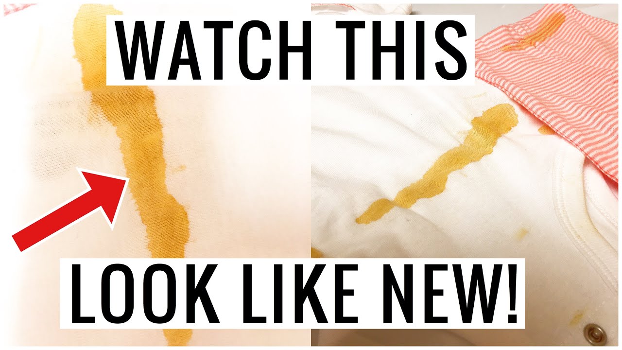 How to REMOVE STAINS on Clothes (Even Poop!!) Best DIY Homemade STAIN REMOVER | Andrea Jean Cleaning