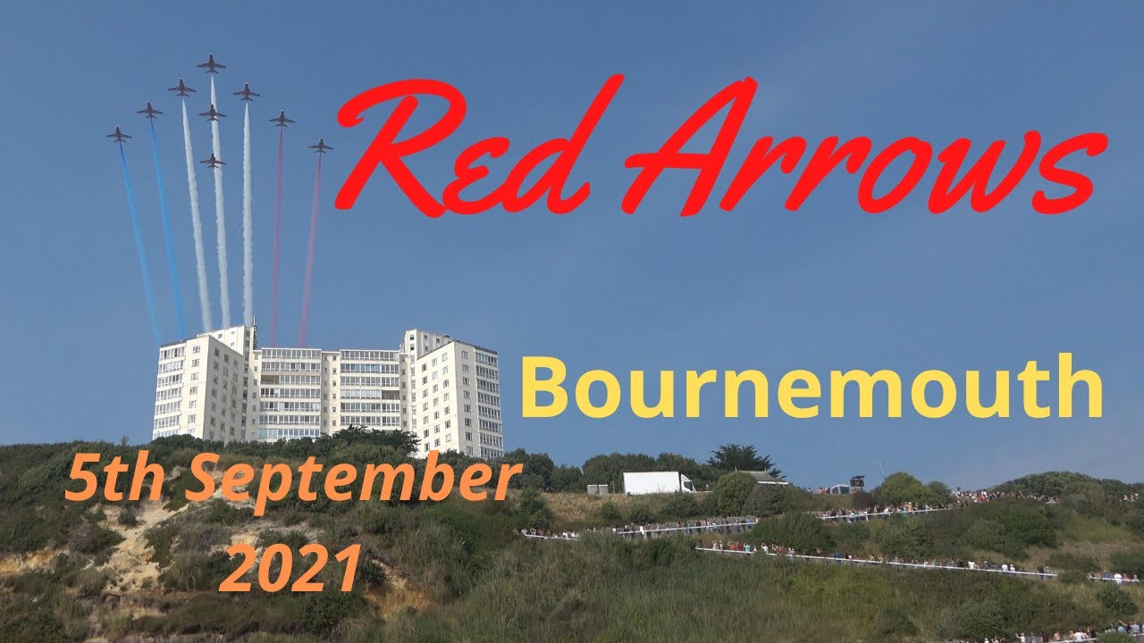Red Arrows Full/Rolling Display at Bournemouth - 5th September 2021