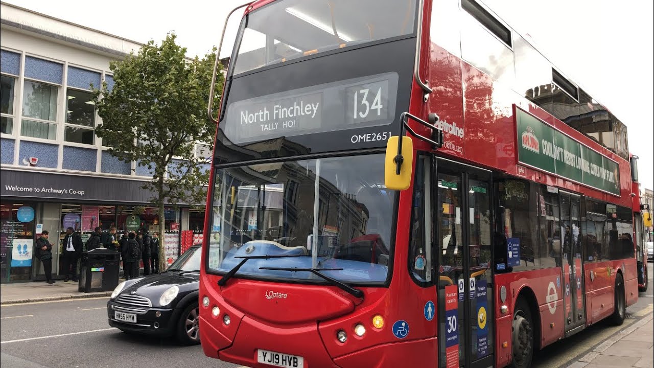 Metroline Travel Optare Metrodecker YJ19HVB OME2651 Route 134 Journey
