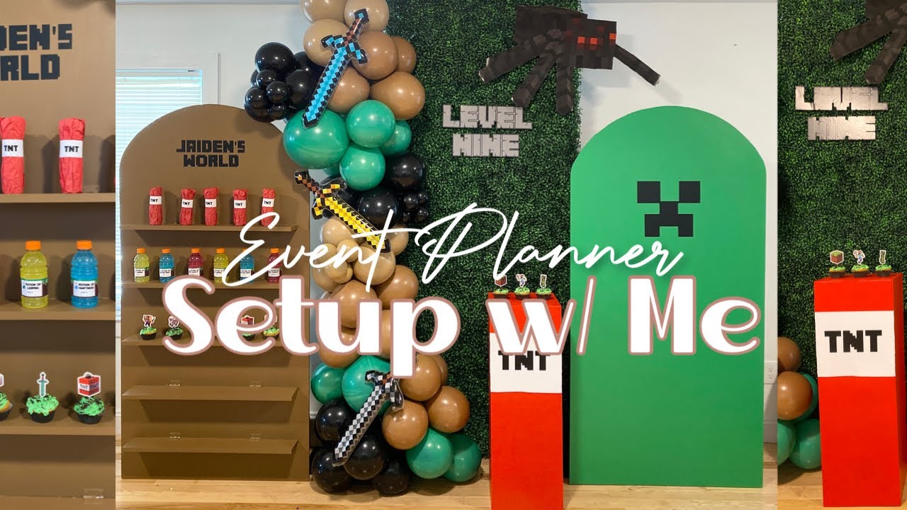 Setup w/ Me | |Minecraft Theme Party Ideas | DIYWITHKI