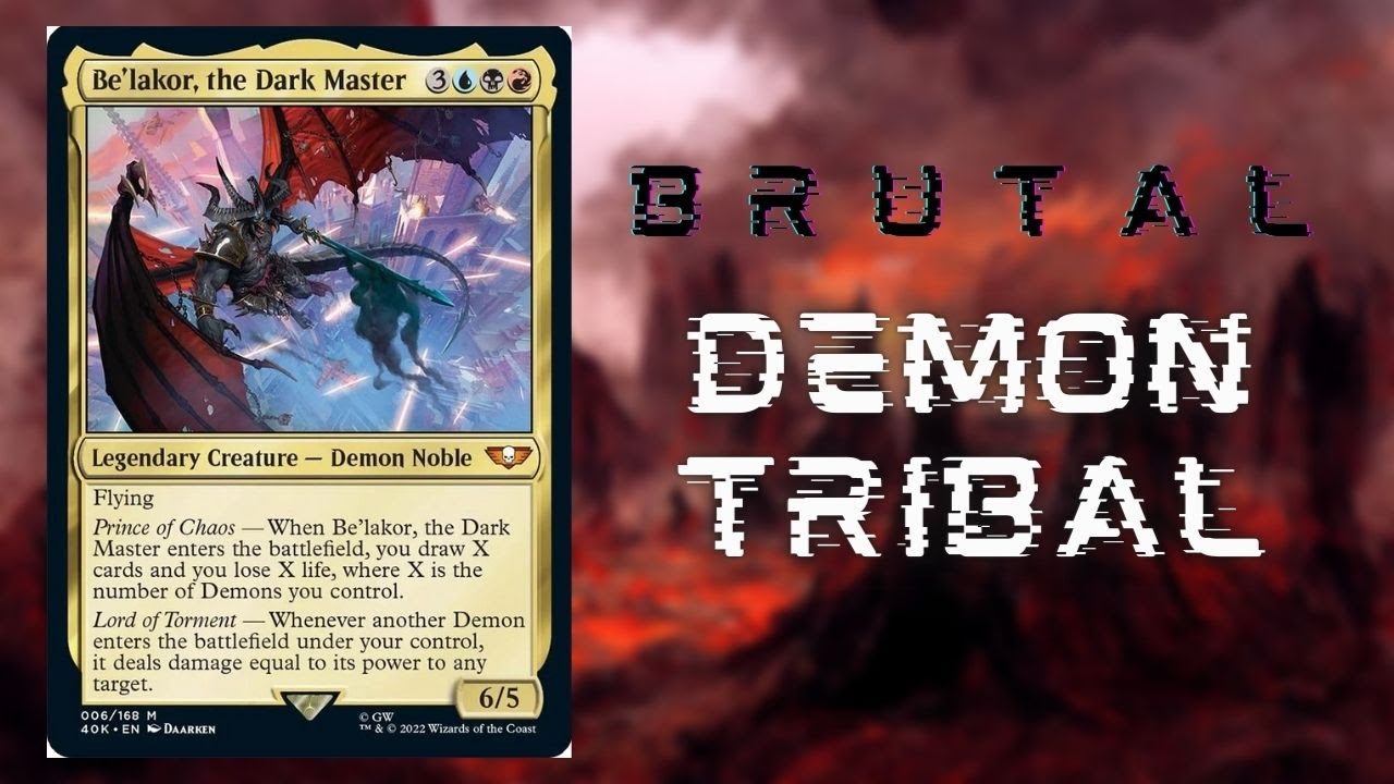 This deck is BRUTAL! Be'lakor, the Dark Master - Demon Tribal EDH Deck Tech