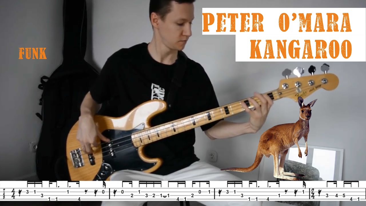 BassTabs | Funk bass | Peter O'Mara - Kangaroo | Крутой бас фанк риф Бас табы