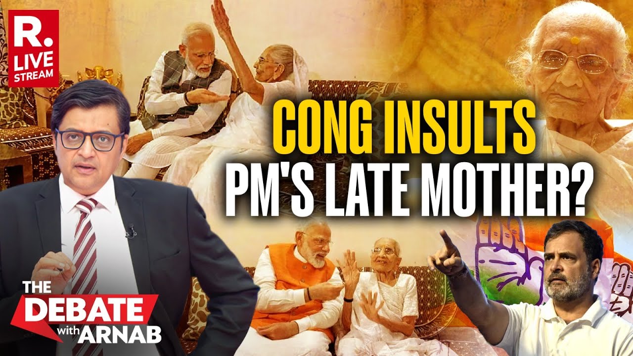 Debate With Arnab LIVE: Congress Crosses All Limits With AI Video Of PM's Late Mother