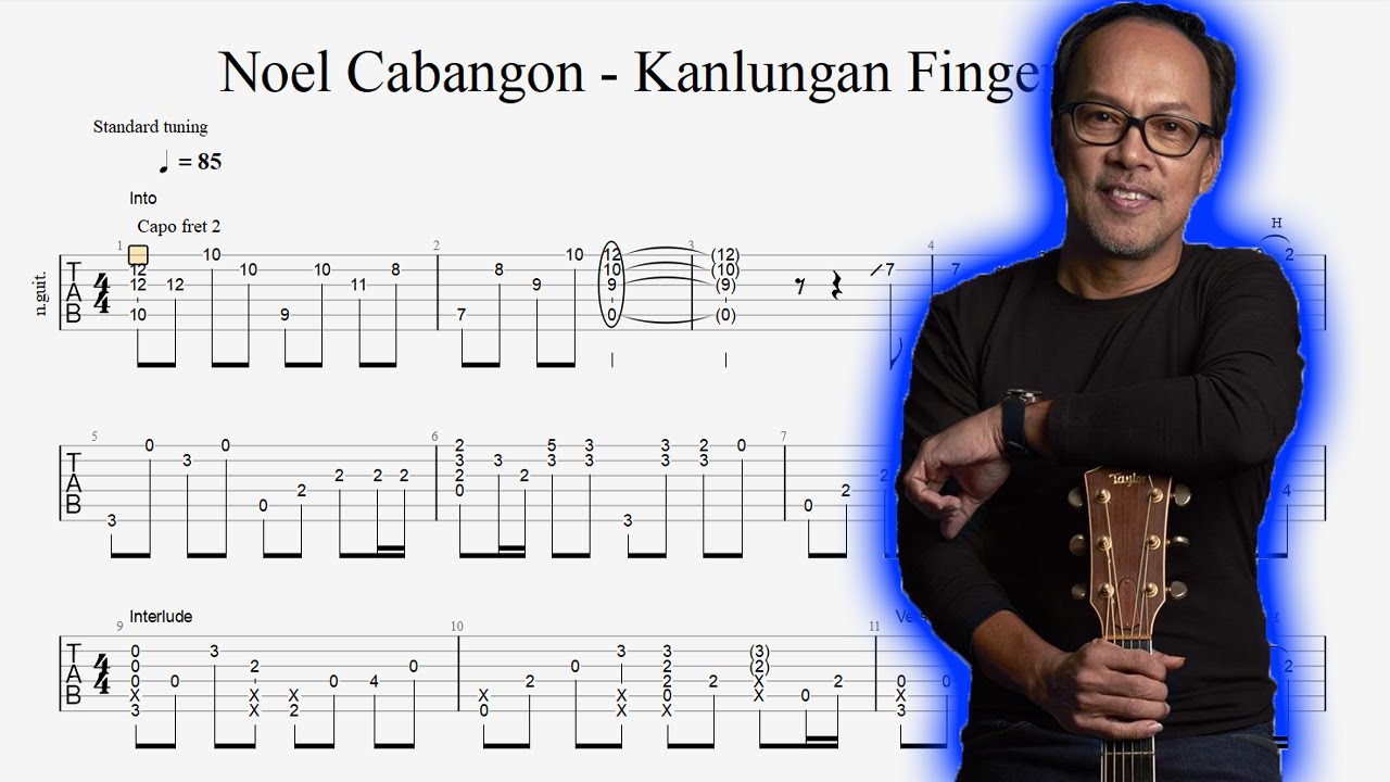Noel Cabangon - Kanlungan Fingerstyle Tabs | Guitar Pro 8
