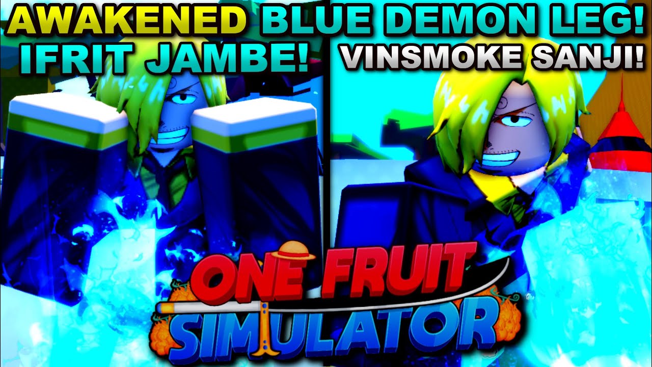 Становление Санджи (пробужденная нога демона синего пламени) в Roblox One Fruit... Вот что произо...